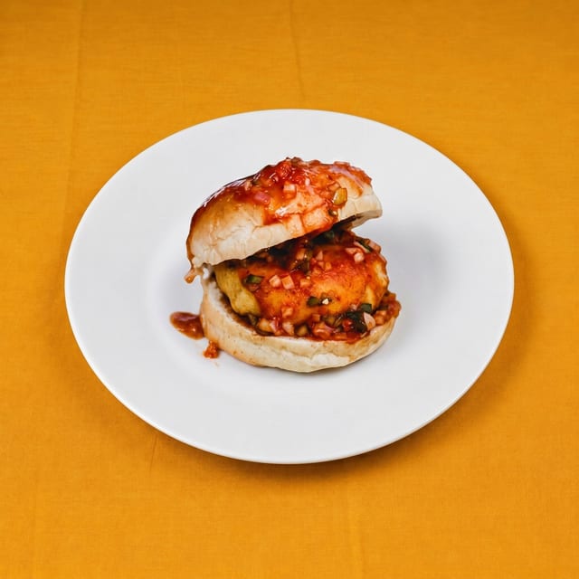 Schezwan Vada Pav.