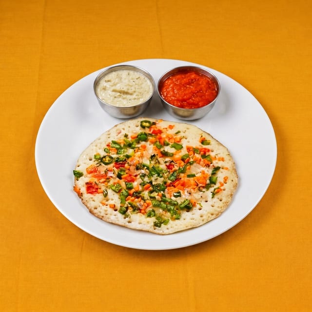 Tomato Chilli on Uttapam.