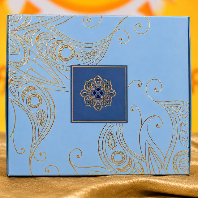 Premium Sky-Blue Sweet Box.