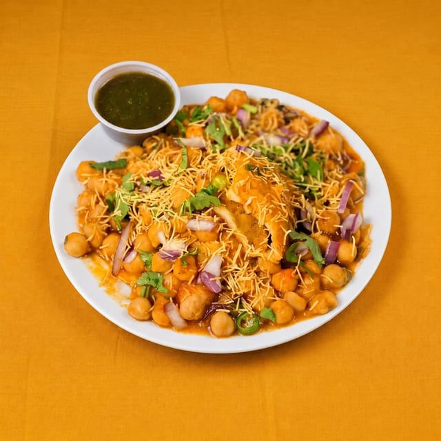 Dry Samosa Chaat.