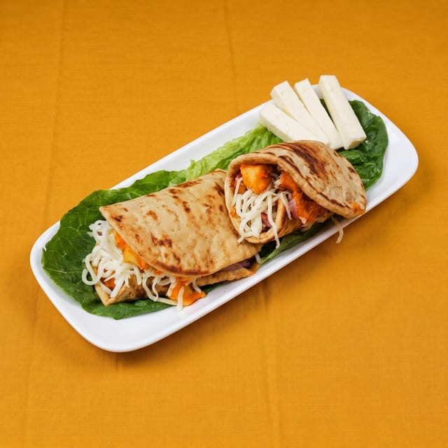 Schezwan Cheese Frankie.