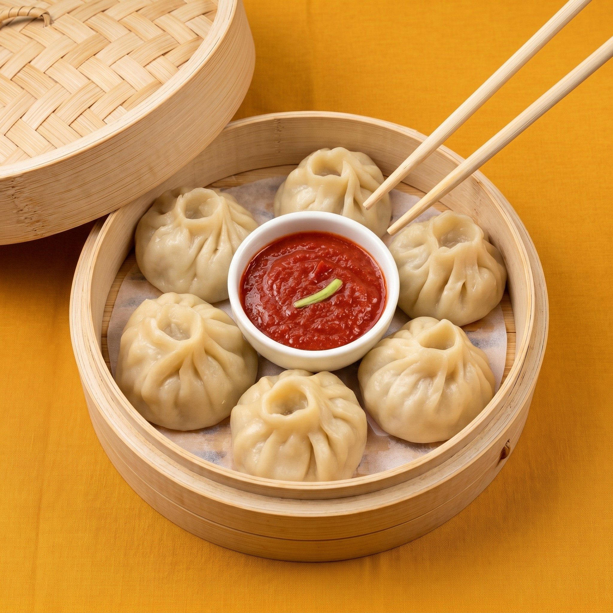 Steamed Veg Momos.