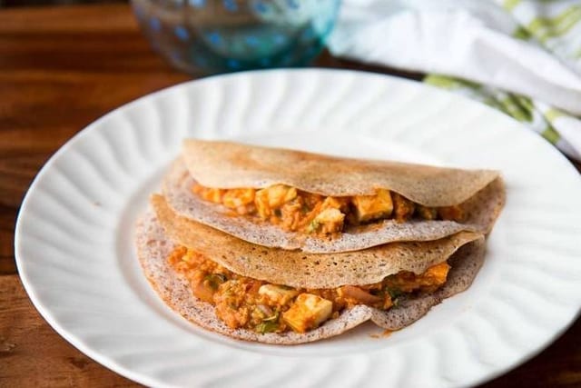 Paneer Schezwan Dosa.